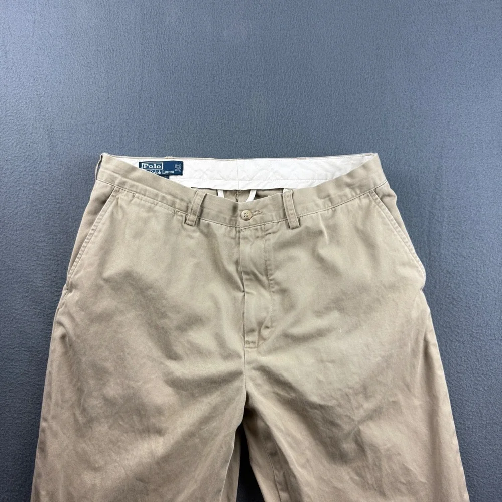 Vintage Polo Ralph Lauren Prospect Pants Men's 34x34 (Fits 32x31) Beige Chino